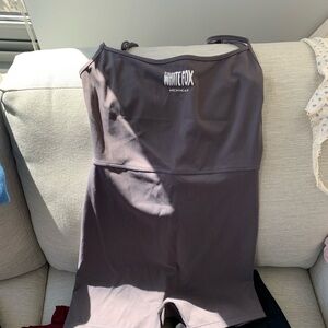 White Fox Boutique Gray Jumpsuit